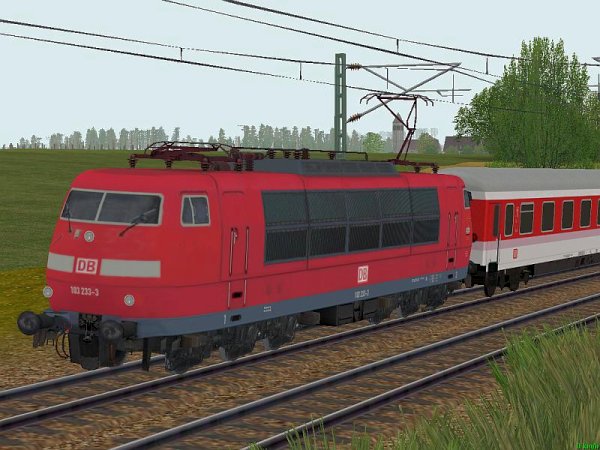 Elektrolokomotive 103 233 der DBAG verkehrsrot Epoche V (SK2665 )