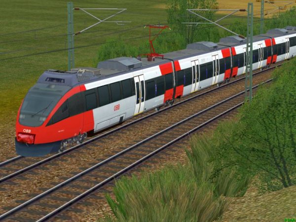 Vierteilger Elektrischer Triebwagen Baureihe 4024 und 4124 der &Ouml;BB (SK2676 )