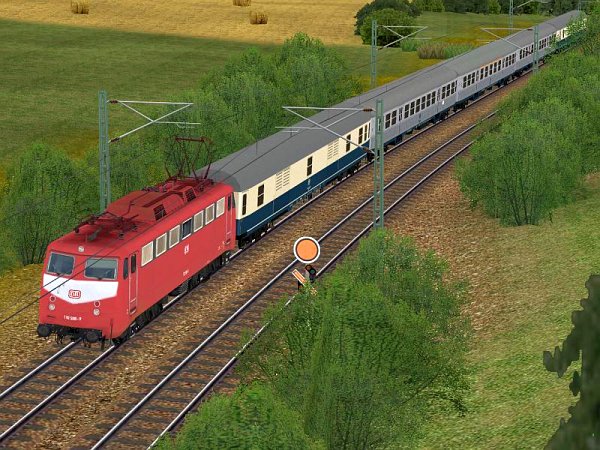 E-Lokomotiven der DB BR 110 orientroter Lackierung Epoche IV (SK2682 )