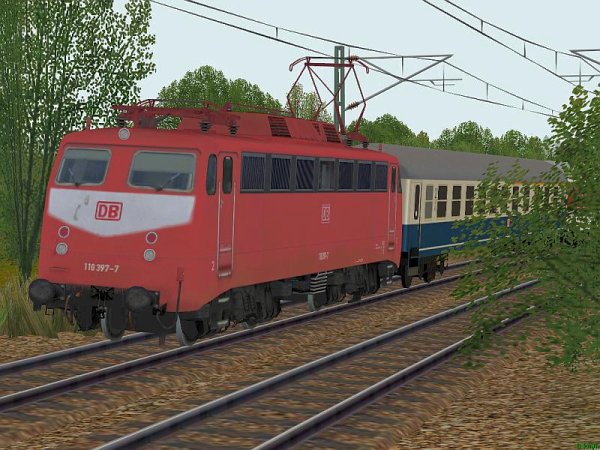 E-Lokomotiven der DBAG BR 110 orientroter Lackierung Epoche IV (SK2683 )
