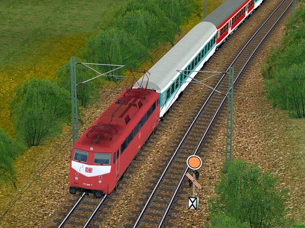 E-Lokomotiven der DBAG BR 113 orientroter Lackierung Epoche V (SK2684 )