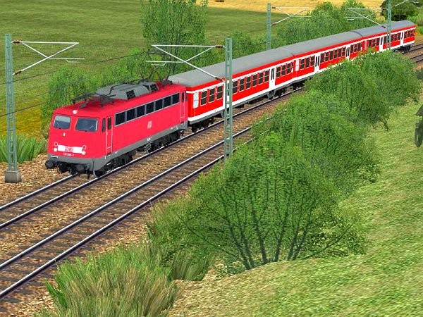 E-Lokomotiven der DBAG BR 110 verkehrsrote Lackierung Epoche V (SK2685 )