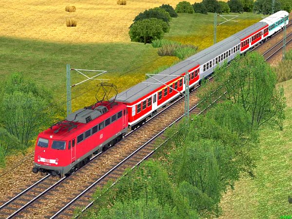 E-Lokomotiven der DBAG BR 113 verkehrsrote Lackierung Epoche V (SK2686 )