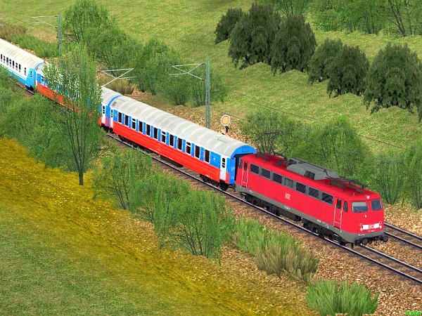 E-Lokomotiven BR 115 der DB Autozug Epoche V (SK2687 )