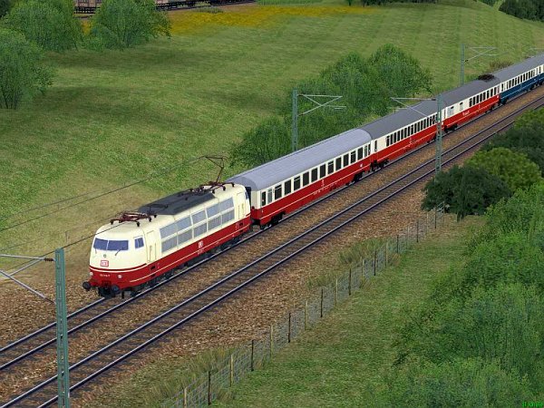 E-Lokomotiven der DB und DBAG BR 103 mit TEE-Lackierung 2 (SK2689 )