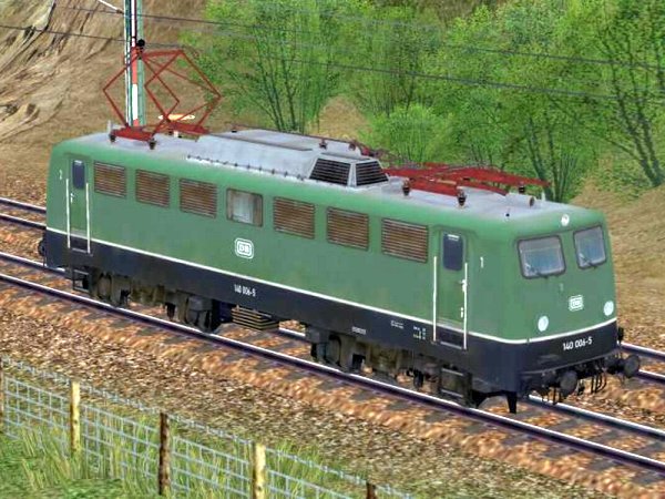 Elektrische G&uuml;terzuglokomotive BR 140 der DB in gr&uuml;ner Farbgebung Epoche IV (SK2723 )