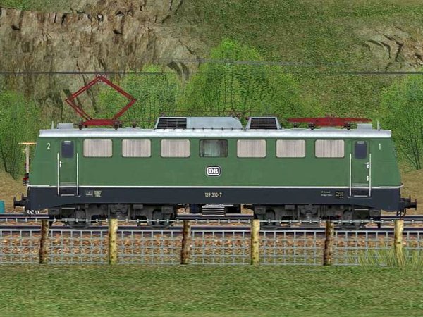Elektrische G&uuml;terzuglokomotive BR 139 der DB in gr&uuml;ner Farbgebung Epoche IV (SK2724 )