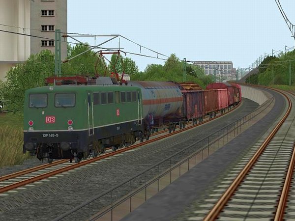 Elektrische G&uuml;terzuglokomotiven BR 139 unbd BR 140 der DBAG in gr&uuml;ner Farbgebung in Epoche V (SK2725 )