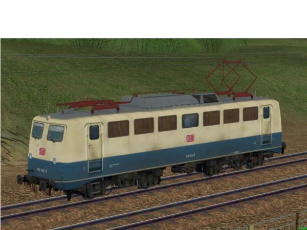 Elektrische G&uuml;terzuglokomotive BR 140 der DBAG in ozeanblau-beiger Farbgebung Epoche V (SK2729 )
