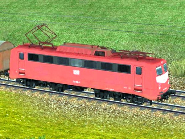 Elektrische G&uuml;terzuglokomotive BR 140 der DB in orientroter Farbgebung Epoche IV (SK2731 )