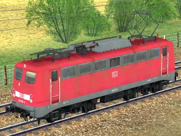 Elektrische G&uuml;terzuglokomotive BR 140 der DBAG in verkehrsroter Farbgebung Epoche V (SK2738 )