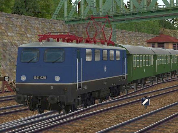 E41 mit blauer Lackierung in Epoche III der DB (SK2762 )