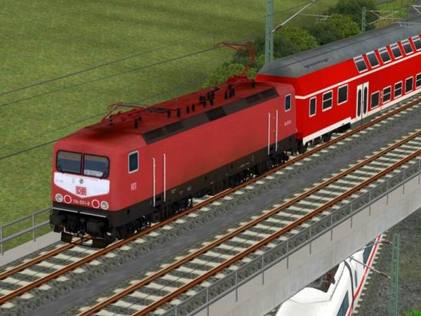 BR 114 in orientroter Farbgebung der DBAG in Epoche Vb (SK2764 )