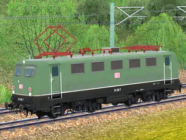 Elektrolokomotive 141 228 in gr&uuml;ner Farbgebung der DBAG in Epoche V (SK2786 )