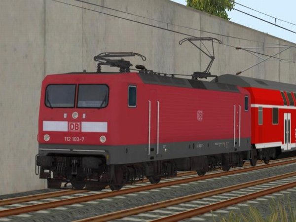 BR 112.1-der DBAG mit verkehrsroter Lackierung in Epoche V (SK2788 )