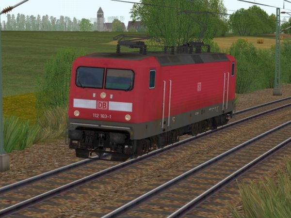 BR 112 163-der DBAG mit verkehrsroter Lackierung in Epoche V (SK2789 )
