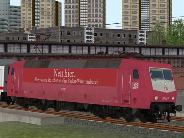 BR 120.1 der DBAG als Werbetr&auml;ger f&uuml;r Baden-W&uuml;rttemberg (SK2797 )