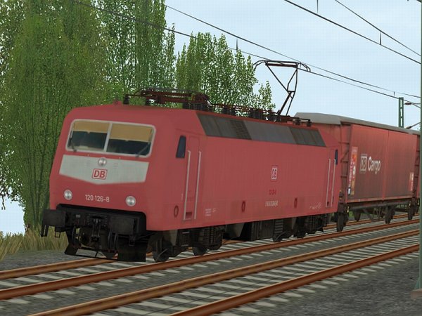 BR 120.1 der DBAG mit orientroter Lackierung verblasste Farbe in Epoche V (SK2808 )
