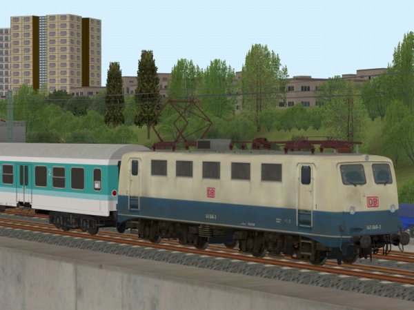 BR 141 ozenablau-beige der DBAG in Epoche V (SK2816 )