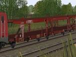 Zweiteilige Autotransportwagen Laaeks 553 der AT...