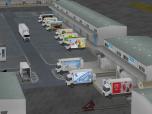Verschiedene LKWs passend zur Gro�markthalle