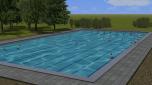 Sparset schwimmende Familie an