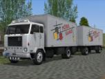 Volvo F88 + Anh�nger mit Koffe