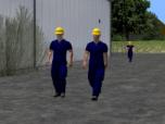 Arbeiter in Blau im XXL - Paket