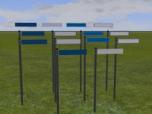 Straßennamenschilder mit Tauschtextur im Set