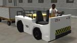 Elektroschlepper mit Gep�ckanh�ngern f�r den Ein...
