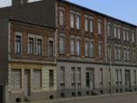Altbauten mit Flachdach und Ba