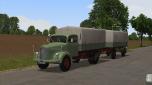 MB L311 + Anh�nger / Planenaufbau, Lindgr�n