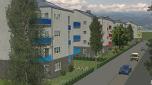 Moderne Mehrfamilienh�user mit Balkone und Terra...