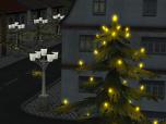 Weihnachtsdekoration und Außen