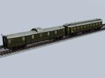Gep�ck- und Reisezugwagen preu