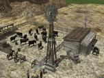 Rotierendes Windrad zum Farmse