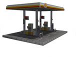 Shell-Tankstelle als Straßenob