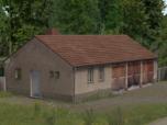 Schuppen und Bretterzaun