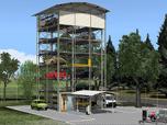 Pkw Auto Turm als Immobile mit