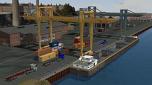 Große Containerkräne