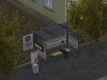 Buswartehaeuser in Dioramaqualitaet mit DFI, bes...