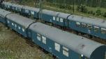 Bauzugwagen der DB auf Basis von dreiachsigen Um...