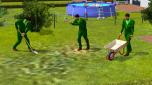 3 animierte Arbeiter und 3 Sta