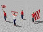 28 Fu�ballfans, 20 animierte M