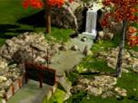 Animierte Wehre und Wasserfall