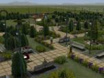 Modularer Stadtpark-Garten mit Torbogen und Umfr...