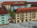 Wohnen in Bahnhofsn�he: Drei Wohnblocks der 1920...