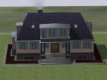 Villa mit Markise und Kellergeschoss