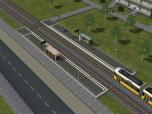 Stra�enbahn-Haltestelle mit Zubeh�r