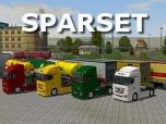 LKW und Sattelauflieger im 20-